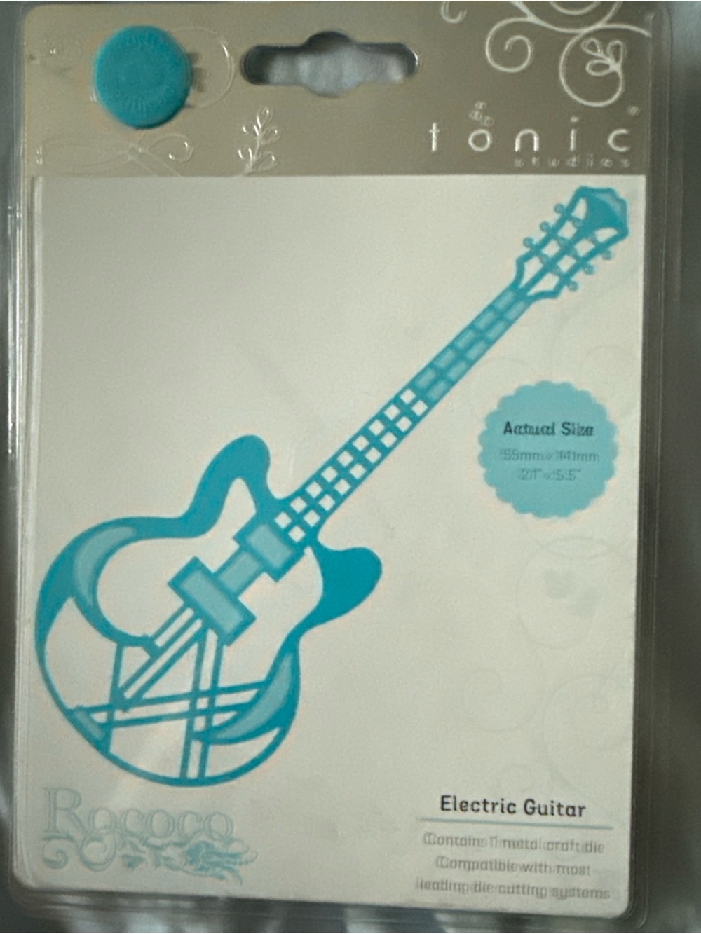 Tonic Studios Rococo Electric Guitar Die Cut - Retired Design new in package